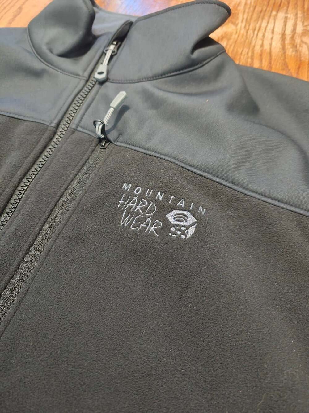 Mountain Hardwear Mountain Tech Fleece Vest Mens Large L Black Full Zip Layer